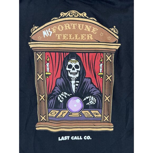 Last Call Co Long Sleeve T-Shirt Size M “Misfortune Teller” Black - Picture 8 of 9
